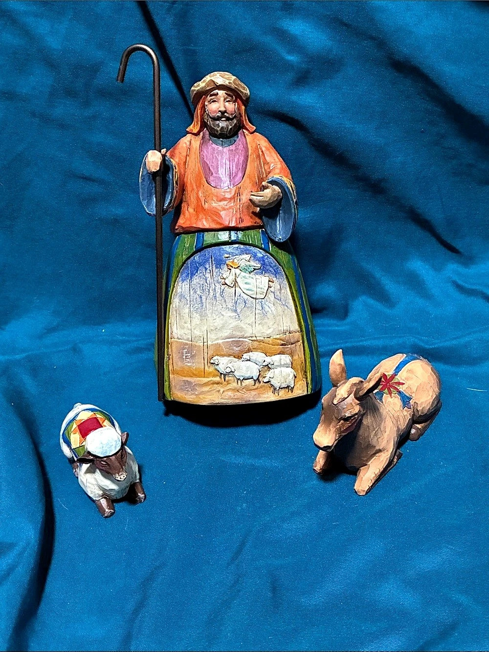 Jim Shore 2003 Let Earth Receive Her King Shepherd Animal Figurine Set of 3 New